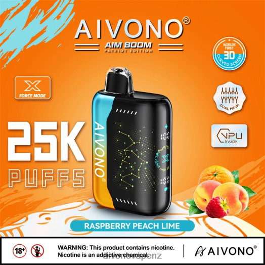 Raspberry Peach Lime Aivono AIM BOOM 25000 V2D4350 | Aivono NZ
